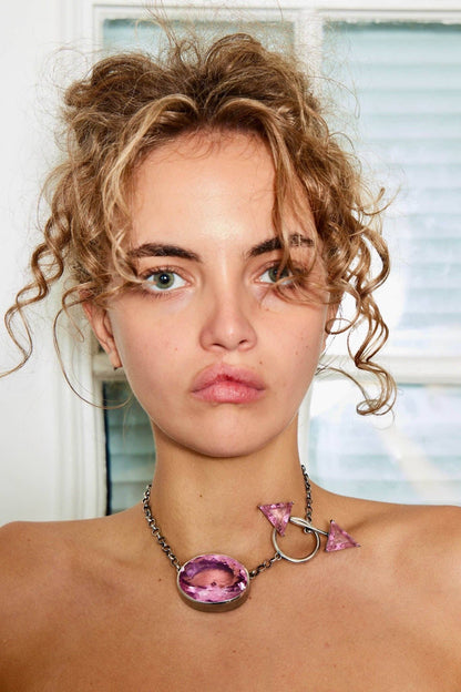 Colossus Toggle Choker in Azalea Pink