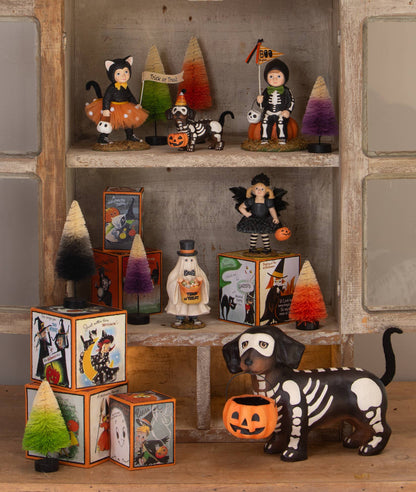 Skelly Pup Paper Mache