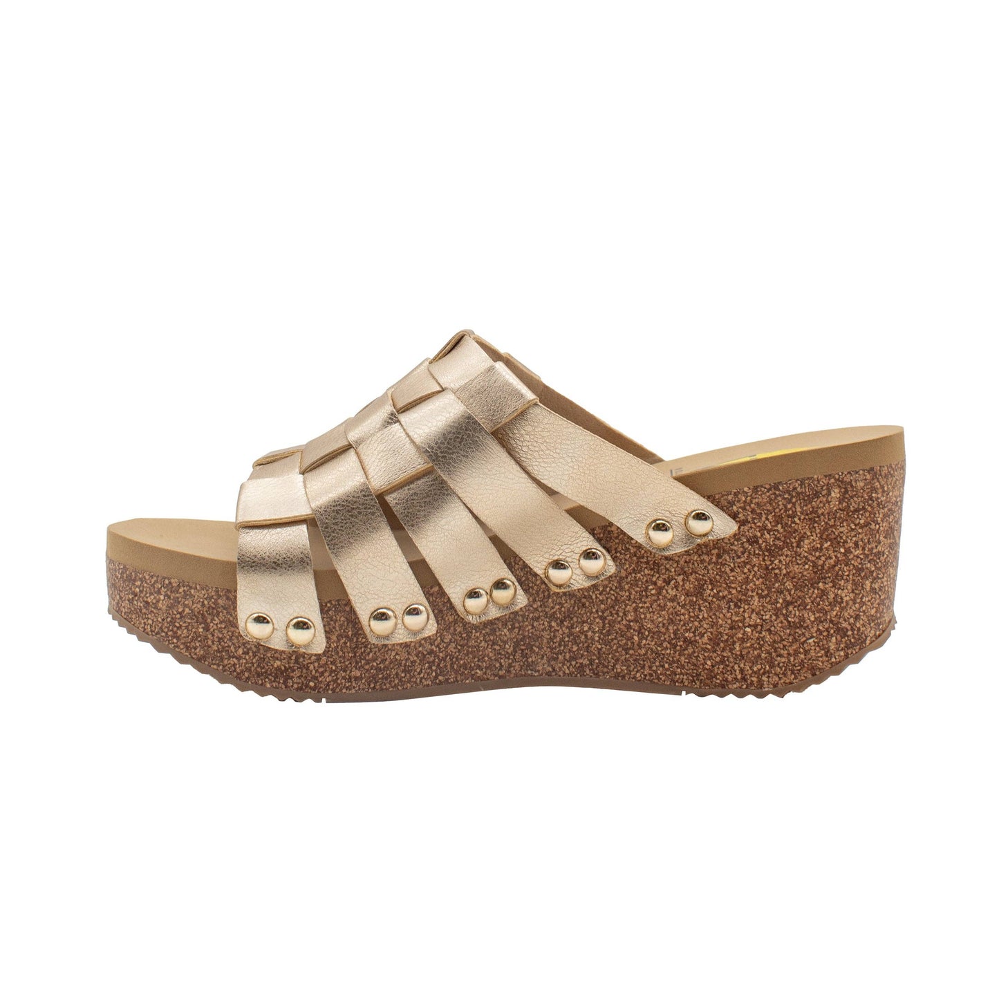ENOKI Gold Wedge Sandal - Volatile