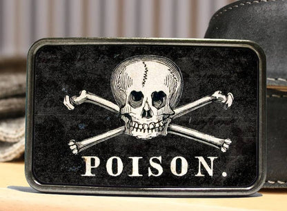 Poison Skull Belt Buckle