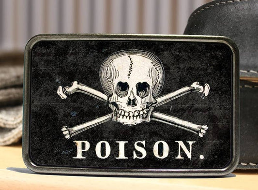 Poison Skull Belt Buckle