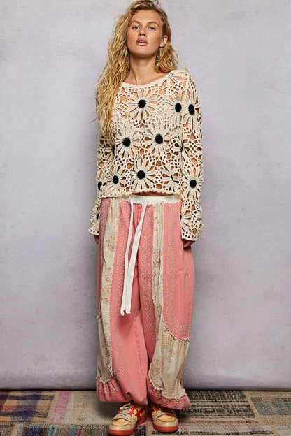 Daisy Mae Long Sleeve Crochet Top