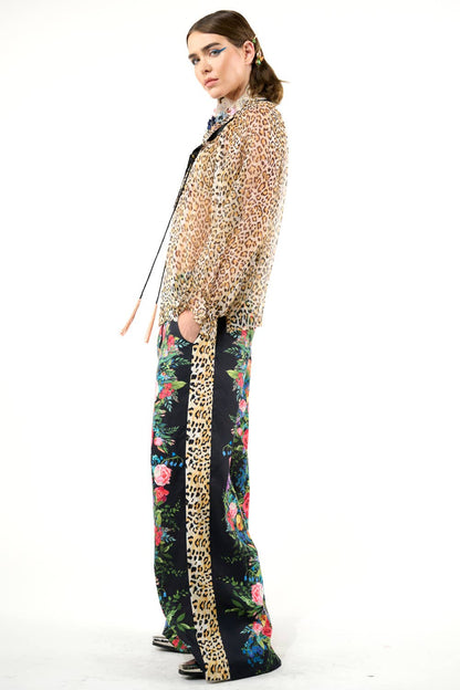 Sheer Cheetah Print Blouse