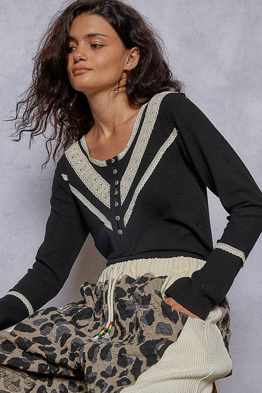 Long Sleeve Ribbed Top
