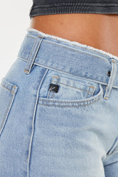 Light Wash Denim Shorts w Belt
