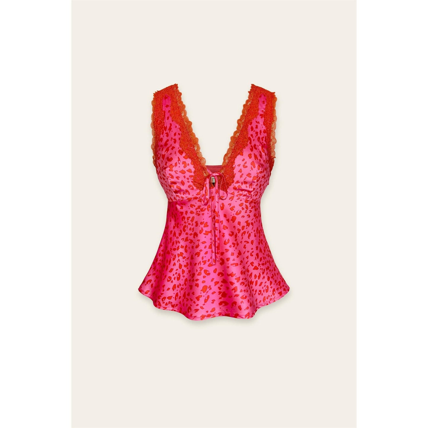 Berry Tart Lace Trim V-neck Top