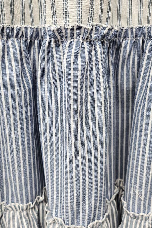 Multi Striped Contrast Maxi Skirt