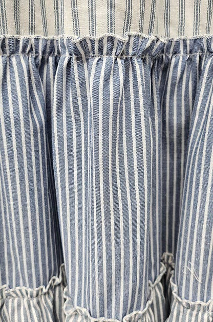 Multi Striped Contrast Maxi Skirt