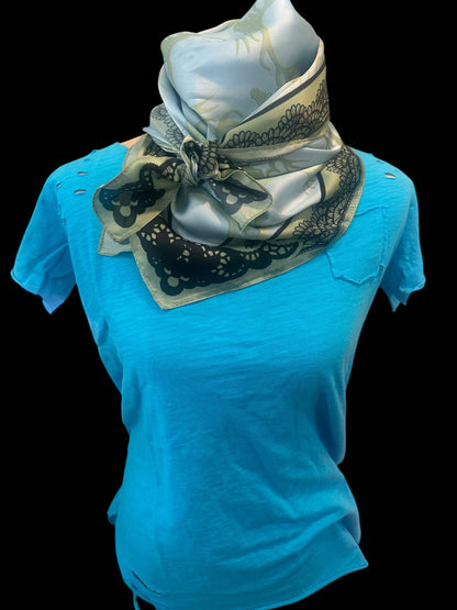 Electric Blue Rip Tattered Shirt