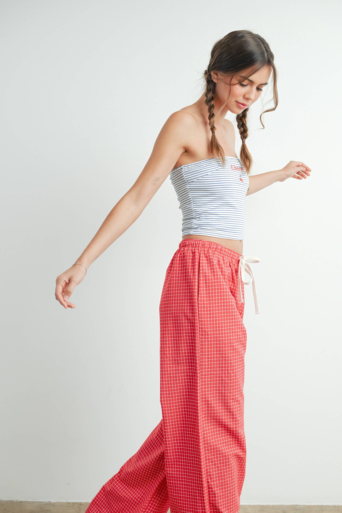 Striped Cherry Tube Top