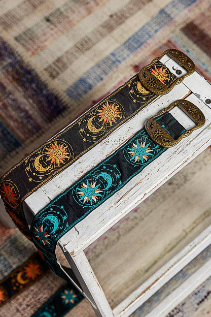 Celestial Embroidered Boho Belt