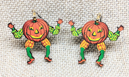 Pumpkin Vintage Halloween Earrings
