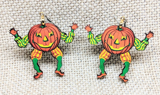 Pumpkin Vintage Halloween Earrings