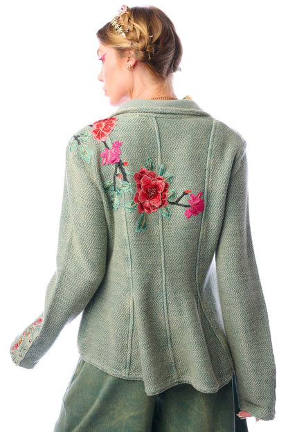 Alba Green Terry  Blazer