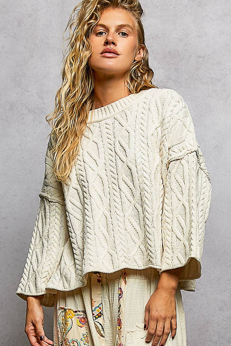 Ivory Cable Knit Sweater