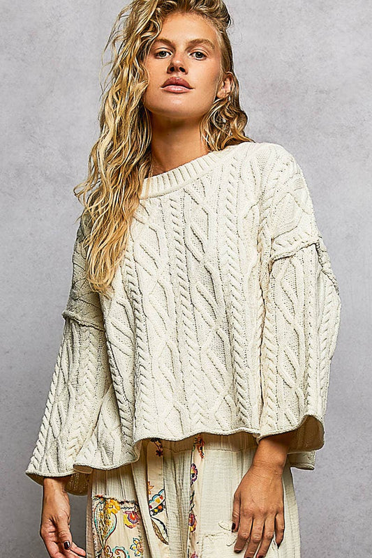 Ivory Cable Knit Sweater