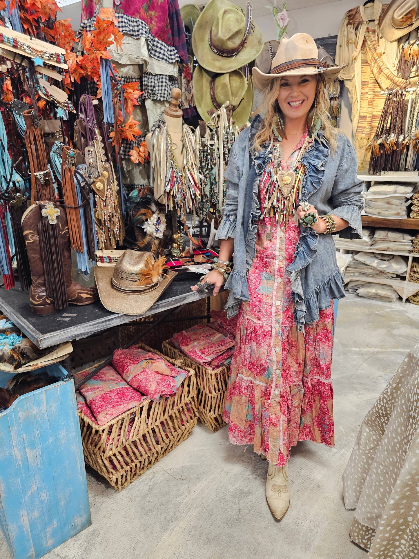 Vintage Distressed Bandana Dress/Duster