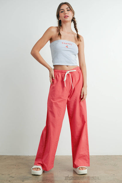 Striped Cherry Tube Top