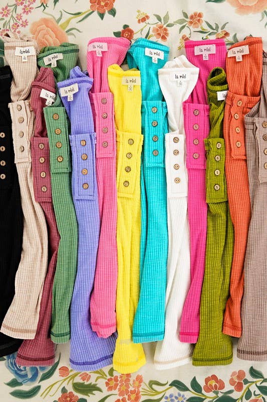 Multi-Colors Henley Tank Top