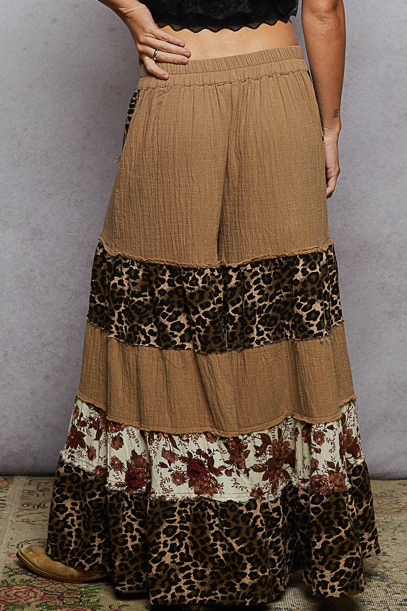 Leopard Tiered Palazzo Pants