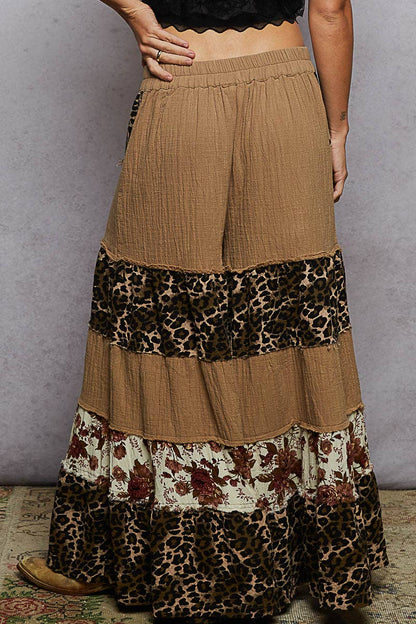 Leopard Tiered Palazzo Pants