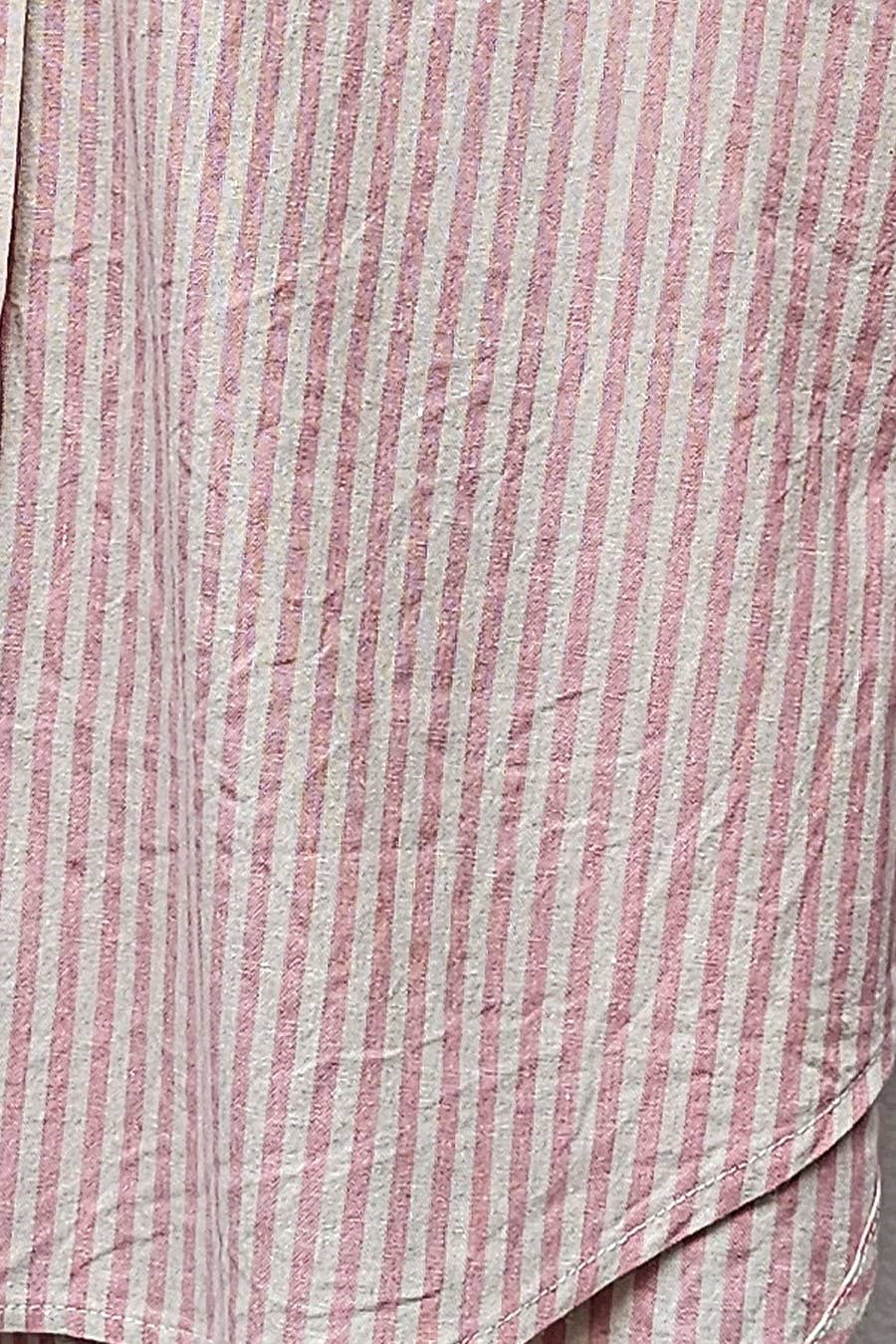Striped Bubble Blouse Top
