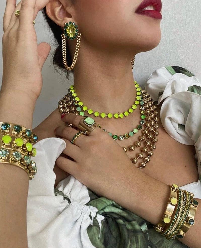 Oakland Antique Gold Neon Necklace