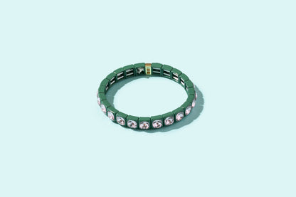 Enamel Stretch Bracelet - Earth Tone Colors - Asst Styles