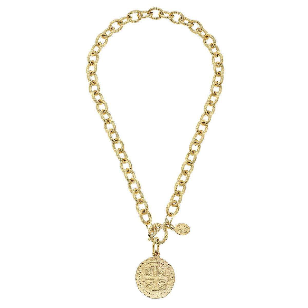 Gold Coin Toggle Necklace