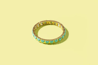 Enamel Stretch Bracelet - Earth Tone Colors - Asst Styles