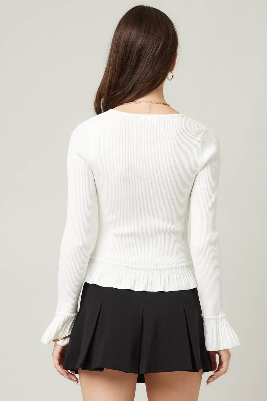 Knit Ruffle Hem Top