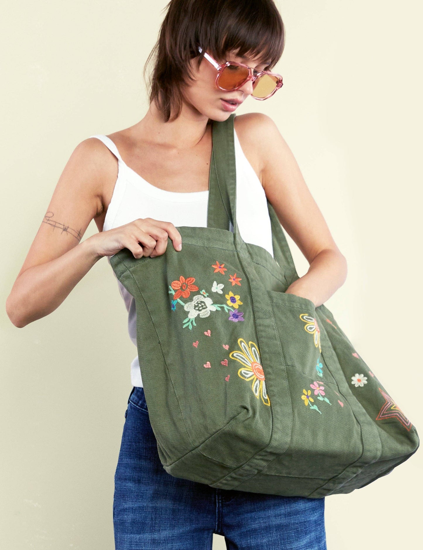 The Perfect Sized Green Tote