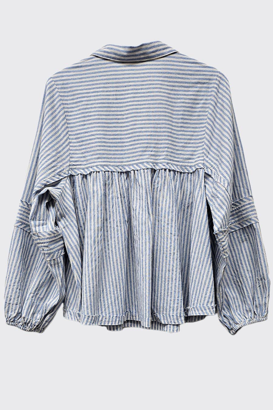 Striped Bubble Blouse Top