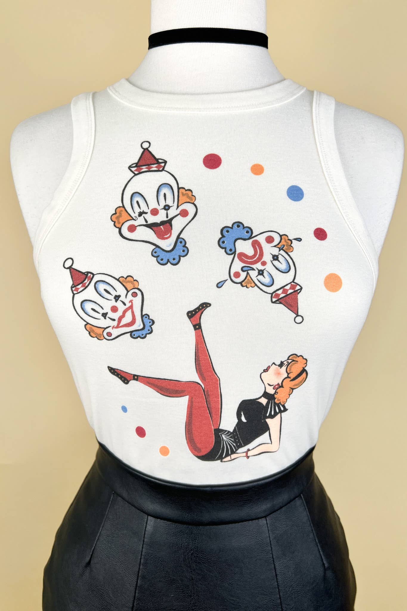 Boppin’ Big Top Rib Racer Tank in Natural