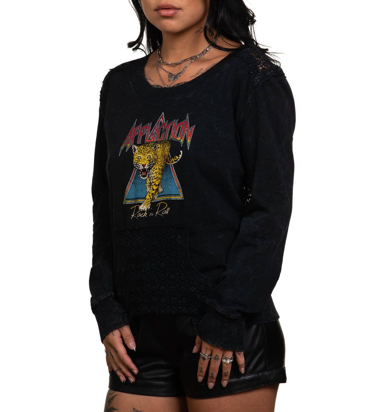 Leopard Rock LS Fleece