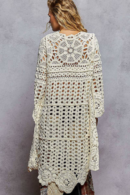 Marry Me Hi-Low Chenille Crochet Sweater