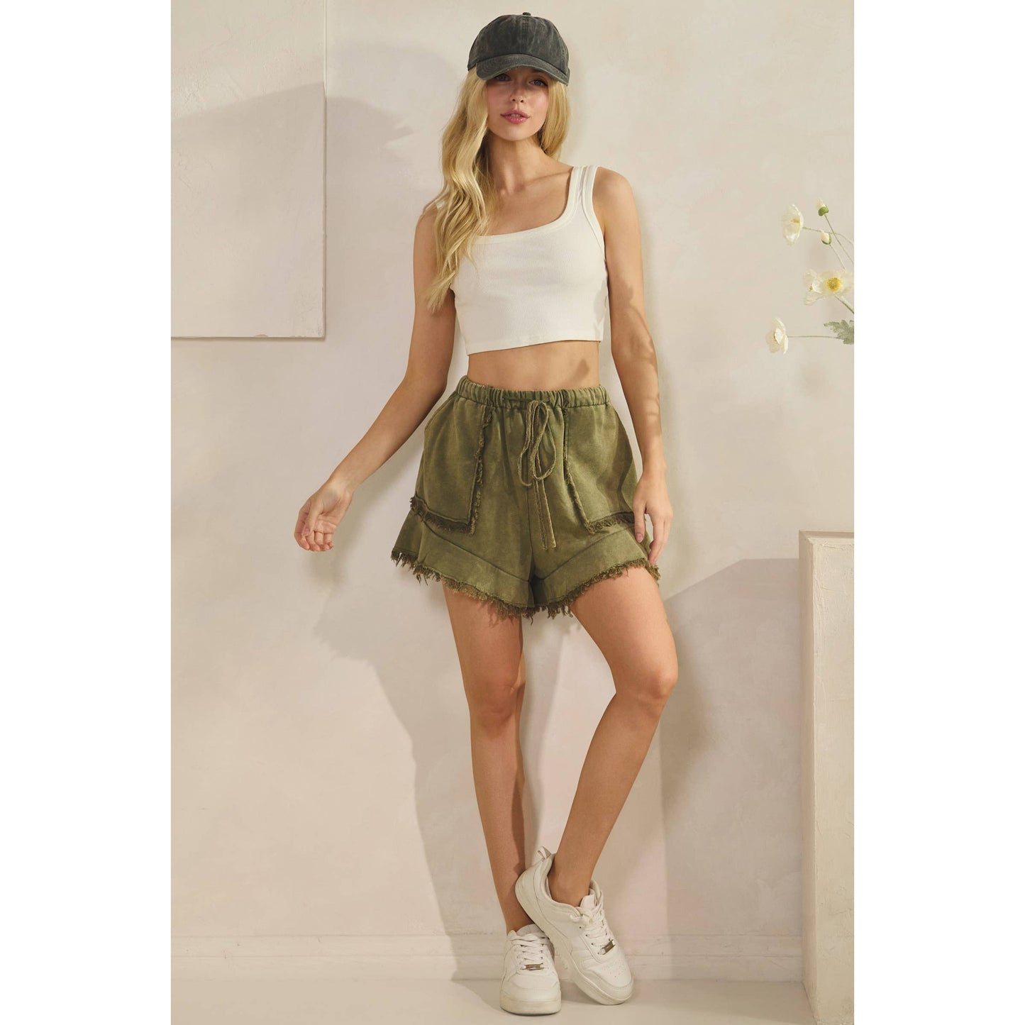 SUNSET WASHED FRAY SHORTS