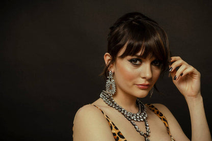 Cinthia Necklace in Gunmetal Clear