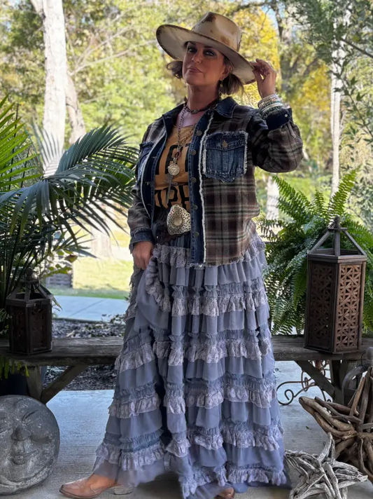 Victorian Romance Skirt - CHAMBRAY