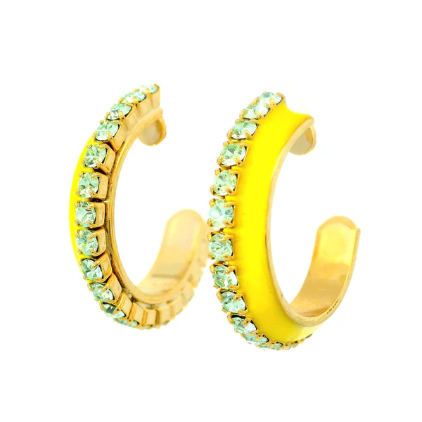 HAYLEY HOOPS IN ENAMEL