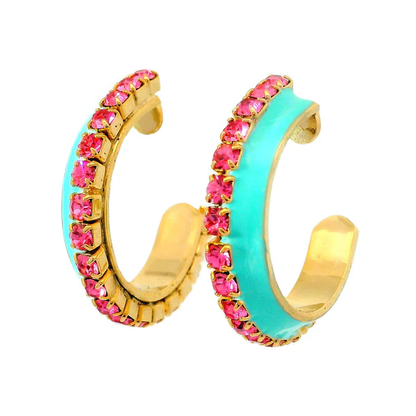 HAYLEY HOOPS IN ENAMEL