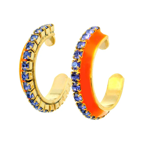 HAYLEY HOOPS IN ENAMEL