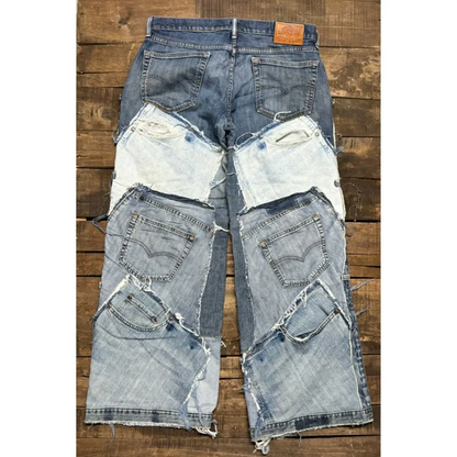 PATCHED ON UP JEANS