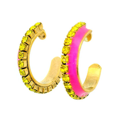 HAYLEY HOOPS IN ENAMEL