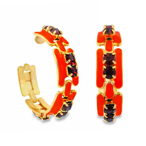 HILLARY ENAMEL HOOPS