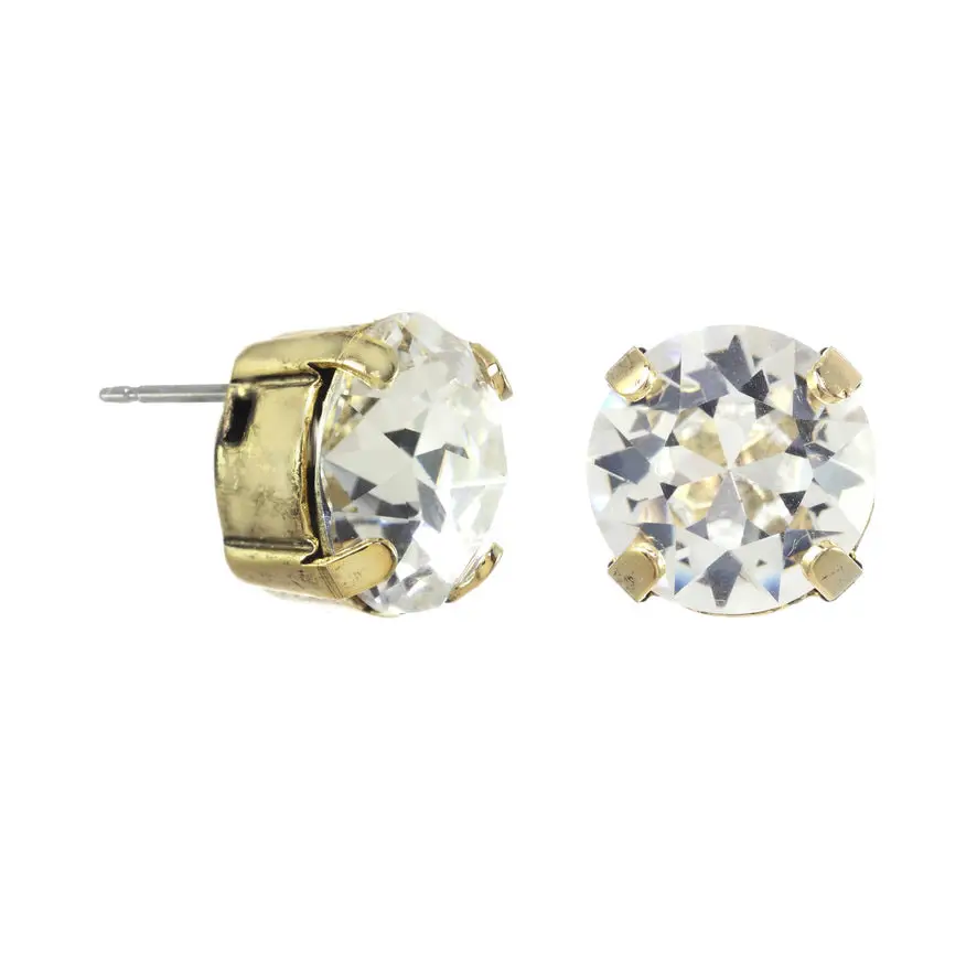 Trentley Studs in Gold Clear
