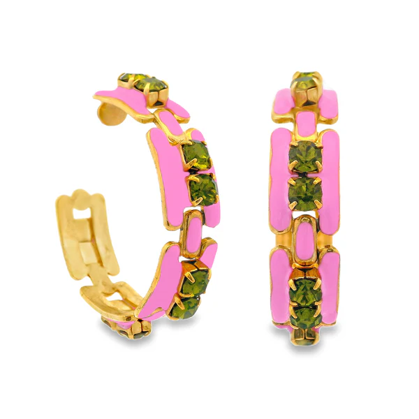 HILLARY ENAMEL HOOPS