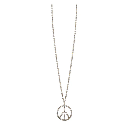 WOODSTOCK PEACE SIGN METALLIC NECKLACES
