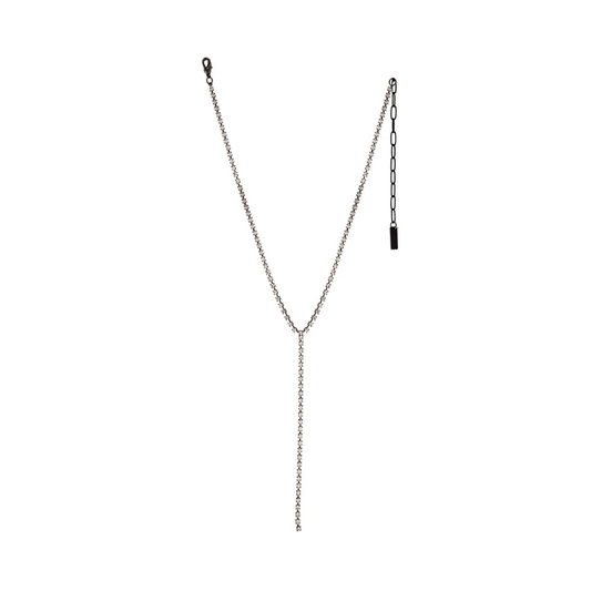KASSANDRA NECKLACE IN GUNMETAL/CLEAR