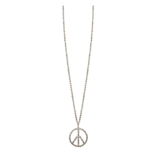 WOODSTOCK PEACE SIGN METALLIC NECKLACES